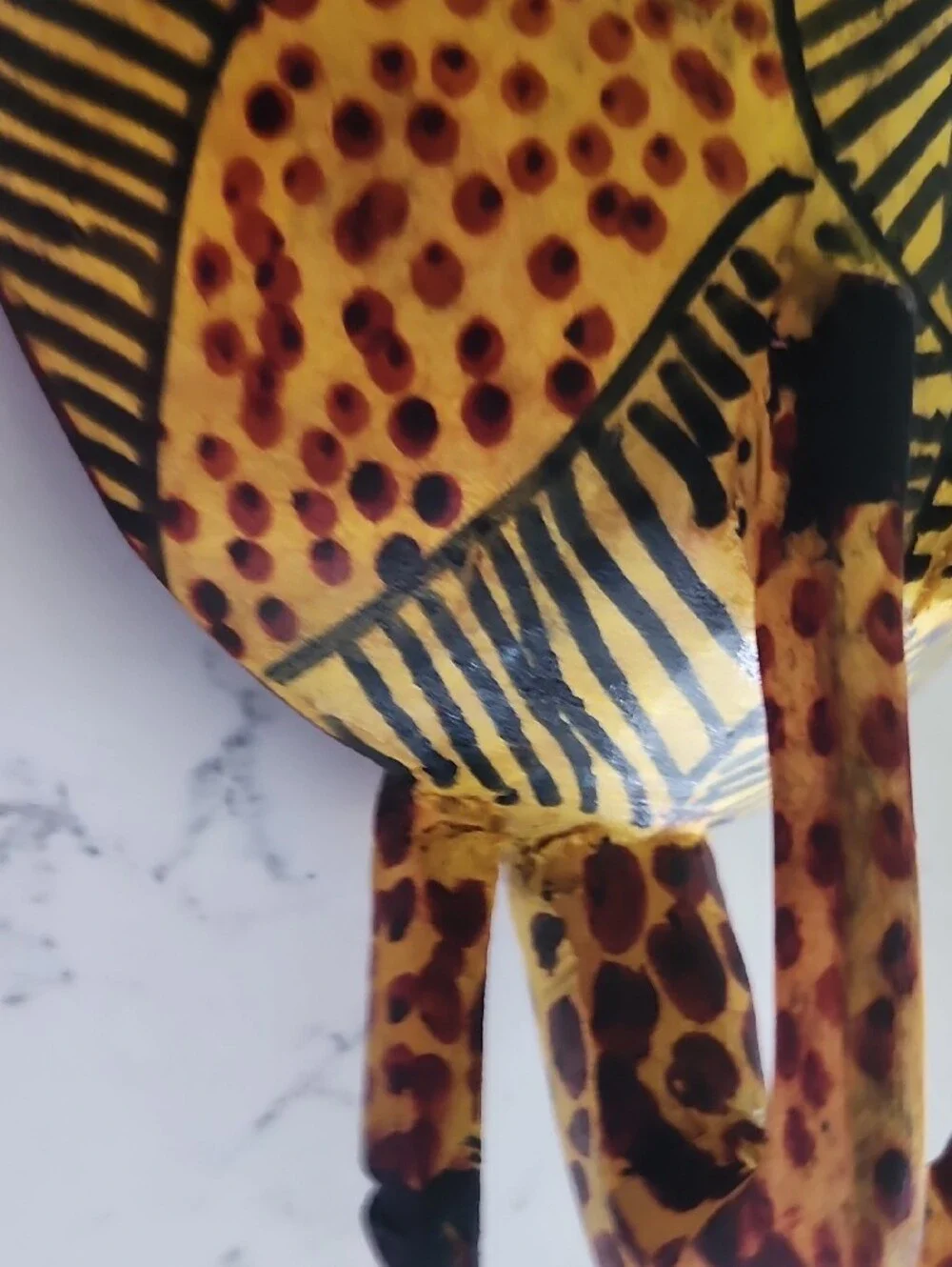 Kenya Handmade Yellow & Brown Giraffe Decorative Sculpture - Home Accents
